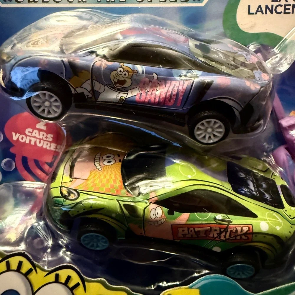 3 SETS Nickelodeon Key Blasters SpongeBob SquarePants Toy Cars Kids NEW